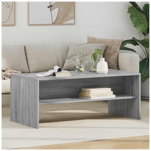 Tavolino da salotto Grigio Sonoma 100 x 50 x 40 cm - Foto 2