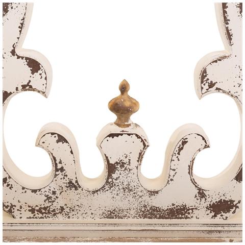 Mobile Da Ingresso In Legno Bianco Intagliato 120x36x92h - Foto 6