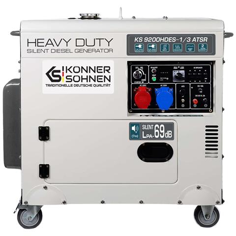 Generatore diesel """" KS 9200HDES-1/3 ATSR (EURO V) Tensione, V 230/400 Potenza massima /nominale (230V), kW 6.5/6.0 - Foto 4