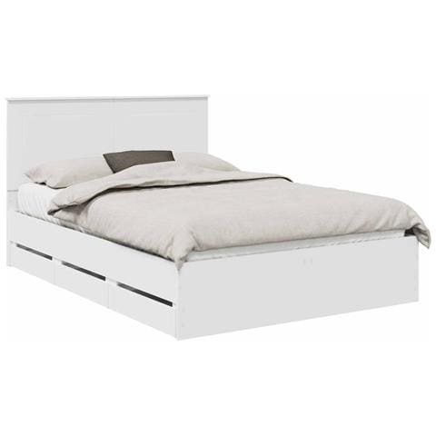 Struttura del letto Bianco 150 x 200 cm Legno Ingegnerizzato - Foto 1