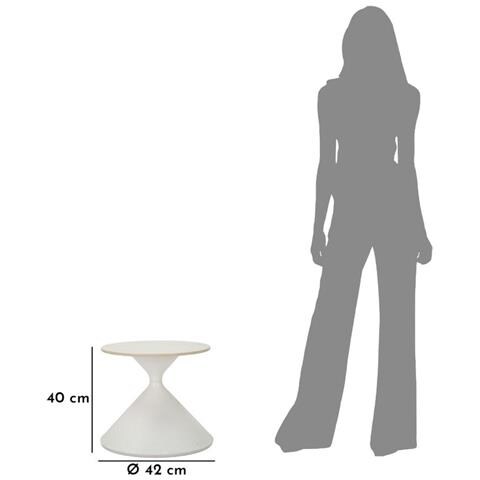 Tavolino Vkh528-bianco-metallo-45x45x39 Cm - Foto 6