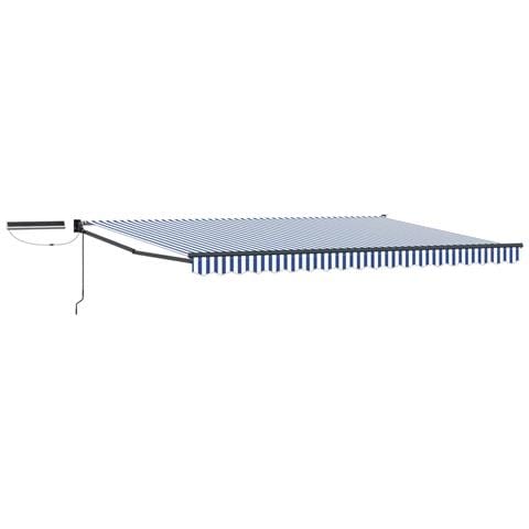 Tettuccio Elettrico Retrattile Blu e Bianco 5 x 3 m - Foto 1