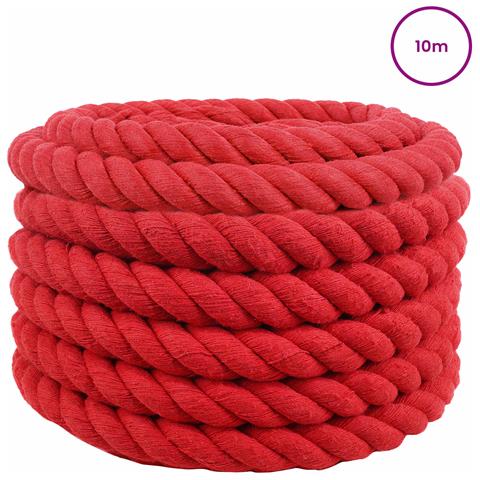 Corda Rosso 3 x 3 x 1000 cm Cotone - Foto 2