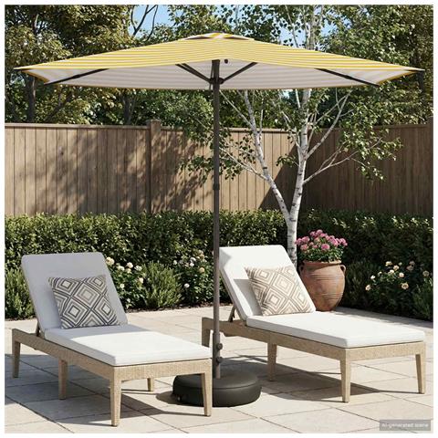 Ombrello da giardino 270 x 270 cm Poliestere Rettangolare - Foto 2