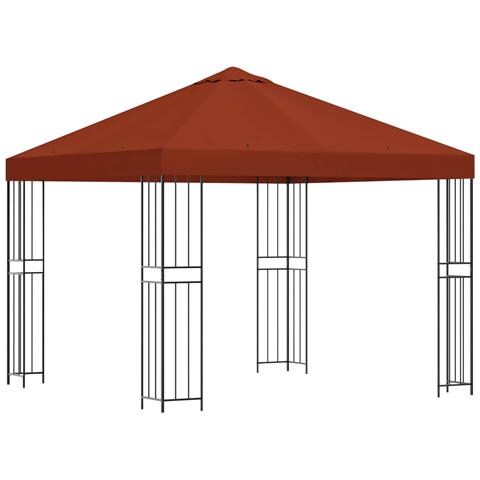 Gazebo 3 x 3 m Terracotta Poliestere e Acciaio 190 gsm - Foto 1