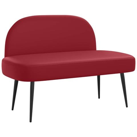 Panchina imbottita con schienale Rosso vino 110 x 60 x 76 cm - Foto 1