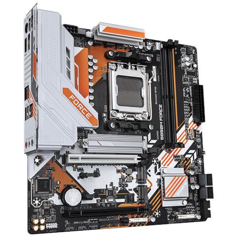 B850M FORCE Scheda Madre - Supporta processori AMD Ryzen serie 9000, VRM digitale a 8+2+2 fasi, fino a 9600 MHz DDR5 (OC), 1 x M. 2 PCIe 5.0 + 2 x M. 2 PCIe 4.0, LAN 2.5 GbE, USB 3.2 Gen 2 - Foto 4