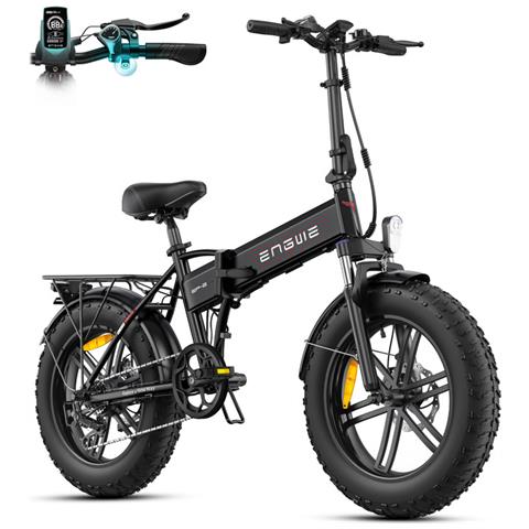 Ep 2 Boost Bicicletta Elettrica Pieghevole Fatbike 20"", Motore 250w 55nm, Batteria Rimovibile 48v 13ah, Velocità 25 km /h Conforme Alle Normative Ue, Autonomia 120?km, Forcella Ammortizzata, Adatta Città E Fuoristrada, Nero - Foto 1