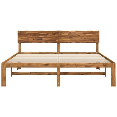 Letto matrimoniale con testiera ROSTOCK Naturale 193 x 203 cm - Foto 10