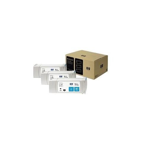 C5067a Cartuccia Ink Originale 81 Ciano DJ 5500/5500ps / 5000/5000ps Capacità 1000 Pagine Confezione 3 pezzi - Foto 1