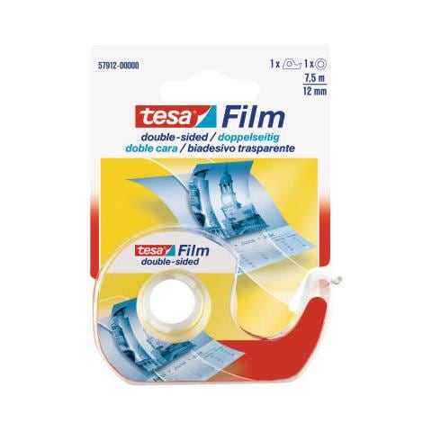pz. 1 Nastro biadesivo trasparente con dispenser 57912 - Foto 2