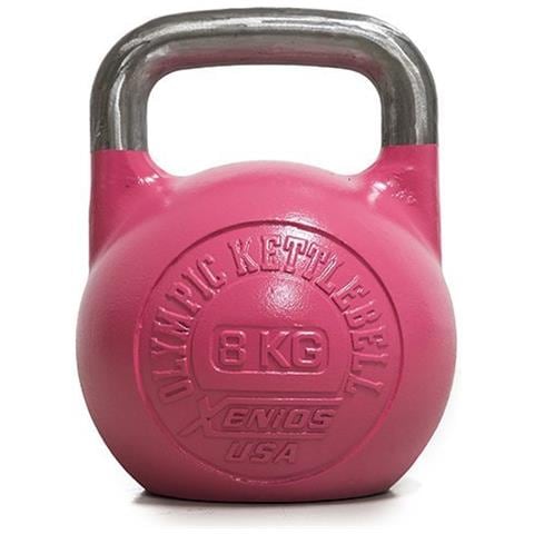 Kettlebell Russe Xenios 12 Kg - Acier Compétition, Poignée 35 Mm, Pour Entraînement Force