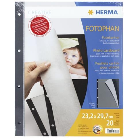 Carta fotografica, 230 x 297 mm, 230 g / mq, 20 fogli, colore nero - Foto 1