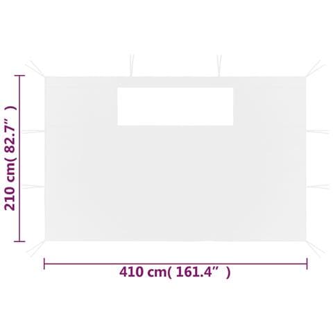 Pareti Con Finestre Per Gazebo 2 Pz Bianche - Foto 5
