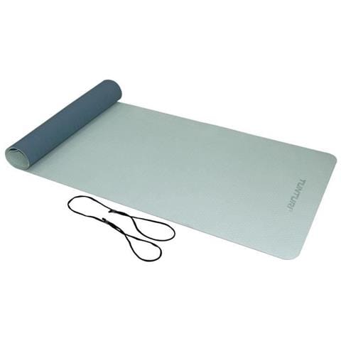 Tappetino Yoga Tpe 4mm Azzurro / Blu Scuro, Spago Nero - Foto 1