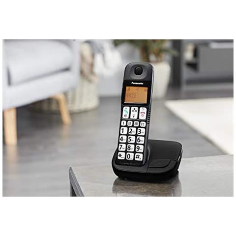 Kx-tge110e Big Button Singolo Telefono Dect Cordless Con Fastidio Call Blocker E Display A Cristalli Liquidi (single Handset Pack) - Nero - Foto 2