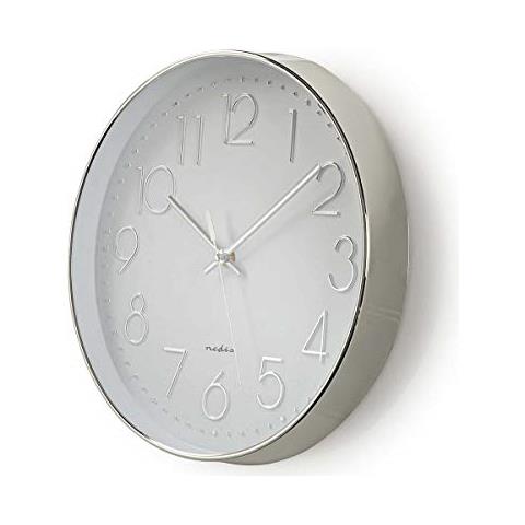 CLWA015PC30SR Orologio da Parete Circolare | Diametro 30 cm | Bianco e Argento - Foto 2