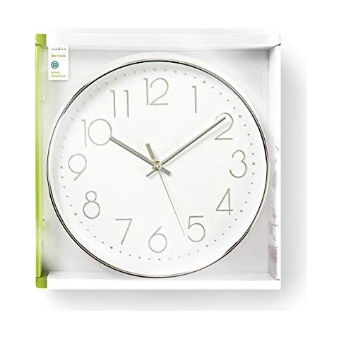 CLWA015PC30SR Orologio da Parete Circolare | Diametro 30 cm | Bianco e Argento - Foto 4