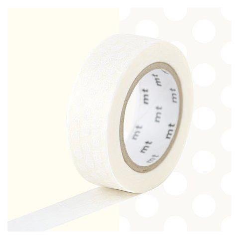 Nastro Adesivo Decorativo Con Punti - Bianco - 1,5 Cm X 7 M - Foto 1