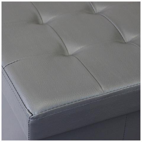 Zara - Pouf Quadrato In Ecopelle - Foto 2