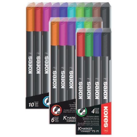 M22141 marcatore permanente Tipo di punta Nero, Blu, Marrone, Verde, Azzurro, Verde chiaro, Arancione, Rosa, Rosso, Viola 10 pz - Foto 2