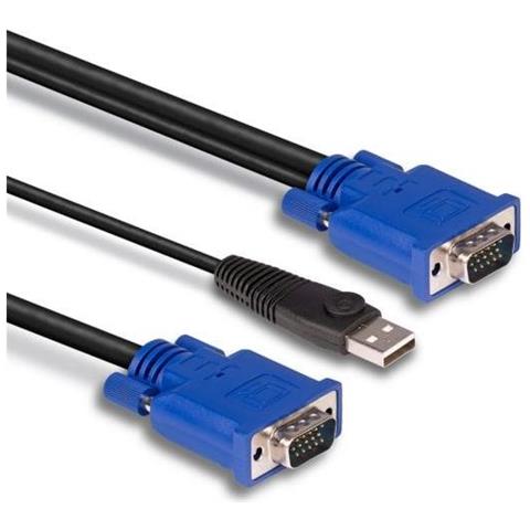 32186 Cavo Per Tastiera, Video E Mouse Nero, Blu 2 M - Foto 3