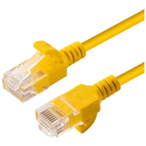 Cavo Rj45 Utp Cat6a - 5 Mt Termosaldato - Slim 3,6mm - Giallo - Foto 2