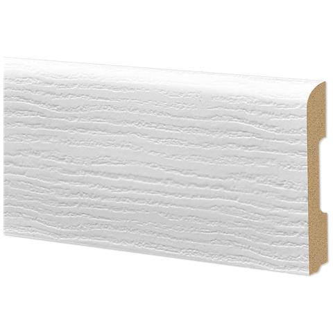 Battiscopa Bc Spazzolato In Polimeri Equalwood Hi-tec 68x10mm Bianco, Alluminio Ecc. - Bianco Spazzolato - Foto 1