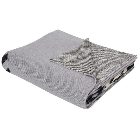 Coperta Matta Cotone 130 X 170 Cm Grigio - Foto 2