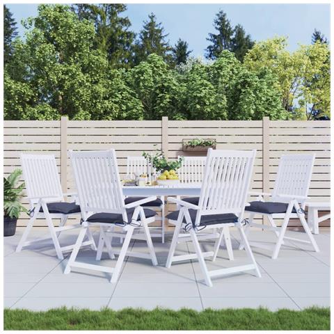 Cuscini Per Sedia 6 Pz Blu Marino 50x50x7 Cm In Tessuto Oxford - Foto 1