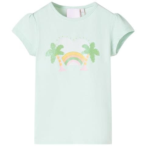 Maglietta Da Bambina Menta Chiaro 116 - Foto 1