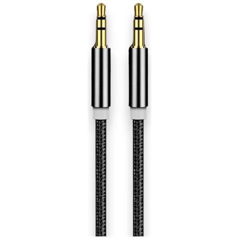 Ax1 Durable Braided Wire 1m Aux Jack Cable 3.5mm Male To 3.5mm 2-line Black - Foto 1