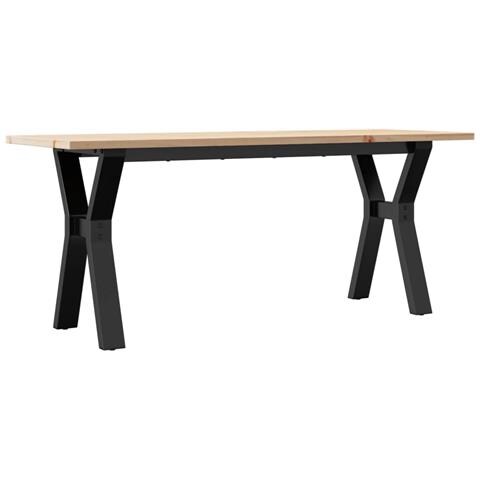 Tavolino Salotto Telaio A Y 110x40x45cm Massello Pino E Ghisa - Foto 2