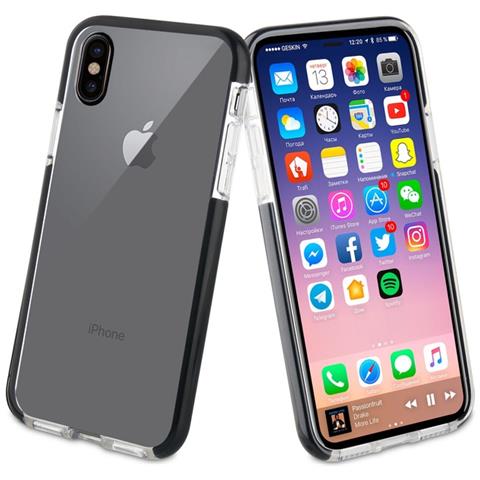 Cover Per Iphone X /xs Shockproof Rinforzata 2m In Tpu, Trasparente - Foto 3