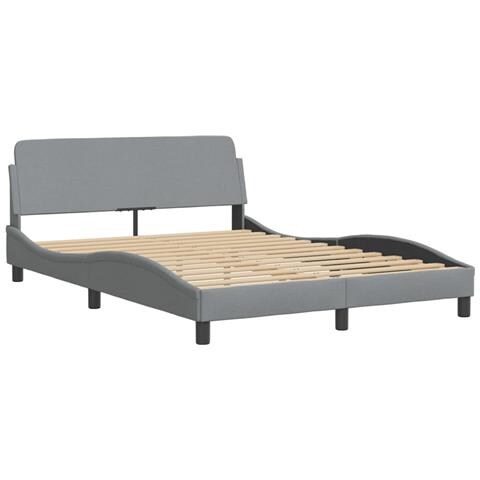 Giroletto Senza Materasso Grigio Chiaro 140x190 Cm Tessuto - Foto 2