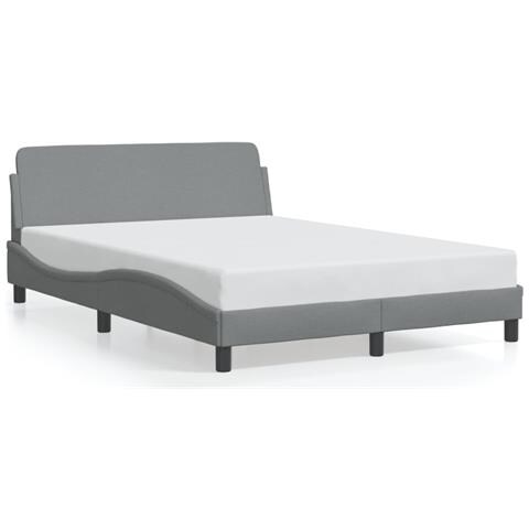 Giroletto Senza Materasso Grigio Chiaro 140x190 Cm Tessuto - Foto 1