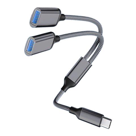 Adattatore Da Tipo C A Doppio Usb 2.0 Grey - Foto 3