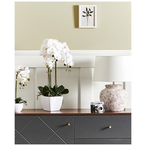 Pianta Artificiale Oncidium Orchid Bianco - Foto 1