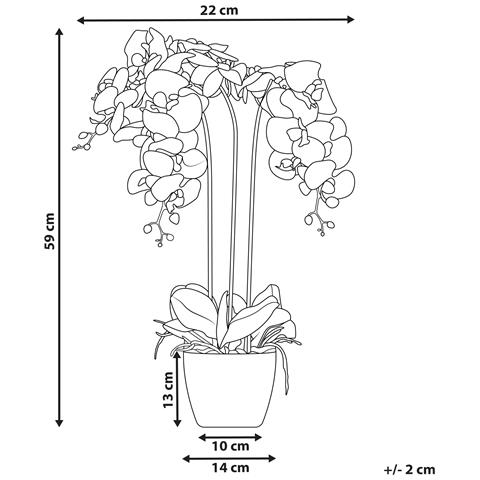 Pianta Artificiale Oncidium Orchid Bianco - Foto 6