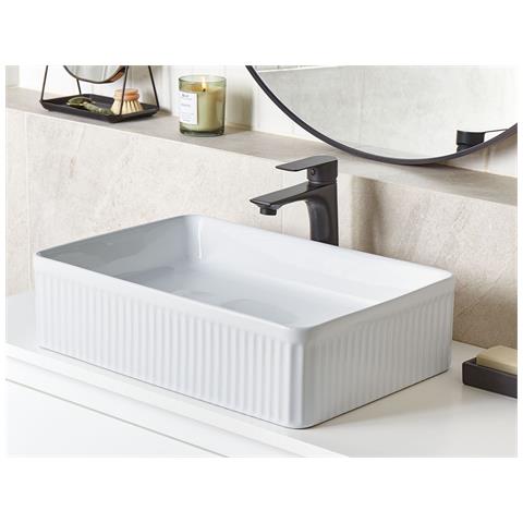 Lavabo Bagno Ceramica Bianco 50 X 34 Cm Geldo - Foto 1