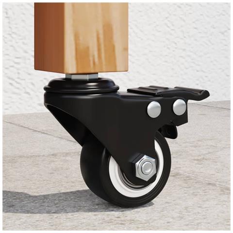 Ruote Girevoli 4 Pz Nere 35 Mm In Ferro - Foto 1