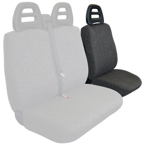 Coprisedile Lato Guida Per Furgoni Tg. Sp24/sp25 Tess. Cotone Trapuntato Antracite - Foto 1