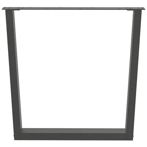 Gambe Tavolo Pranzo A V 2 Pz Antracite 80x(72-73,3)cm Acciaio - Foto 3