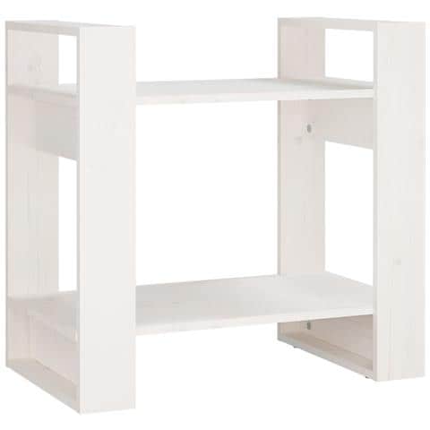 Lusso Casadino - Libreria/divisorio Bianco 60x35x57 Cm In Legno Massello Di Pino - Foto 1