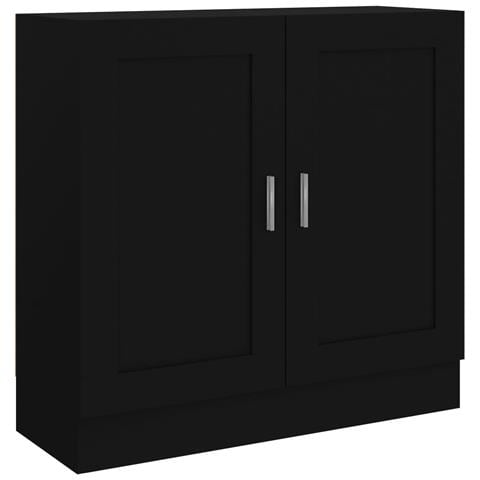 Libreria Nera 82,5x30,5x80 Cm In Legno Multistrato - Foto 1