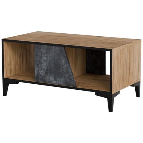 Tavolino /latrina OVO 90x50xH39 rovere /calcestruzzo - Foto 1