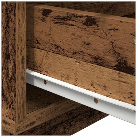 Comodino con Luci LED in Legno Antico 100x36x49 cm - Foto 9