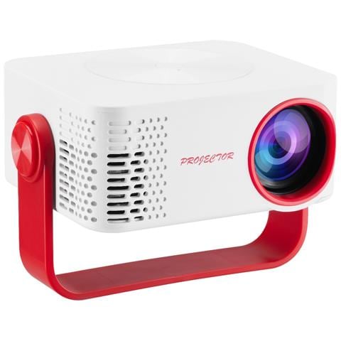 Proiettore Portatile Hd 1080p M60 (spina Europea + Manuale In 16 Lingue) Per Uso Domestico White+red - Foto 1