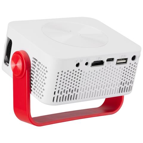 Proiettore Portatile Hd 1080p M60 (spina Europea + Manuale In 16 Lingue) Per Uso Domestico White+red - Foto 5