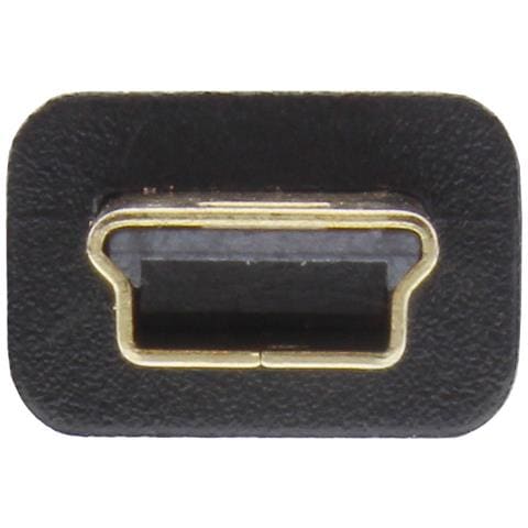 Cavo USB 2.0 Mini, Am / Mini Bm (5pol.), Piatto, dorato, nero, 0,3m - Foto 4